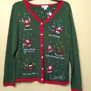 Vintage embroidered Christmas sweater